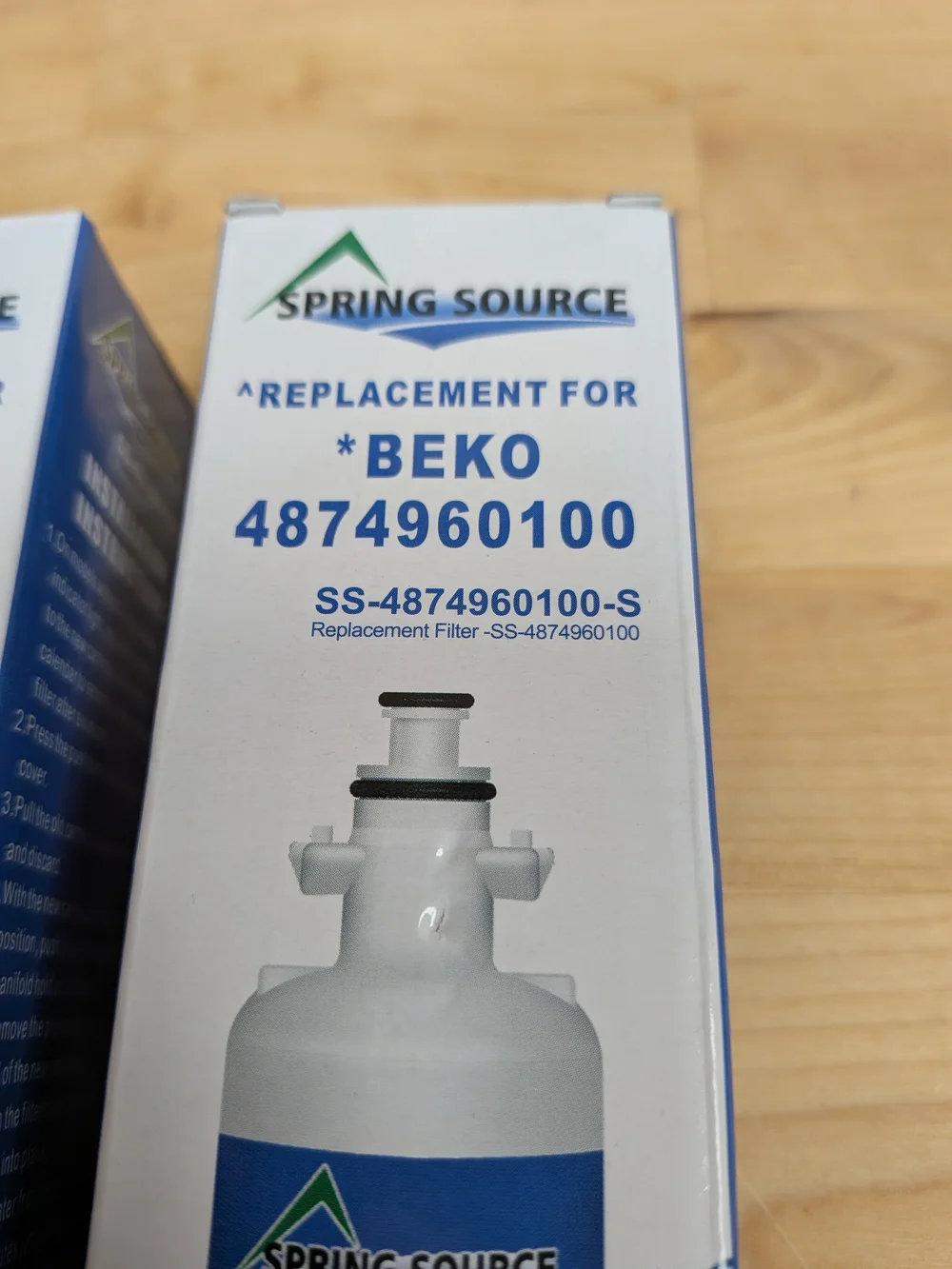 4 Spring Source Replacement Refrigerator Water Filter - White/Blue